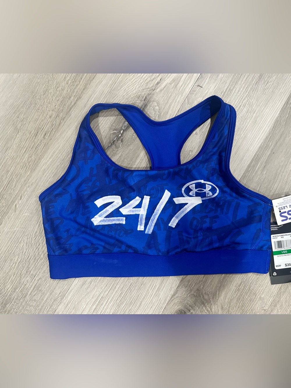 NWT Under Armour 24/7 Alter Ego Mid Sports Bra - Royal Blue